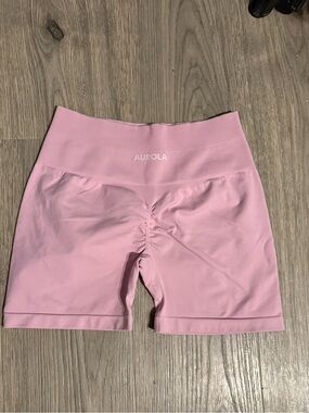 Aurora Pink High-Rise Scrunch Bike Shorts